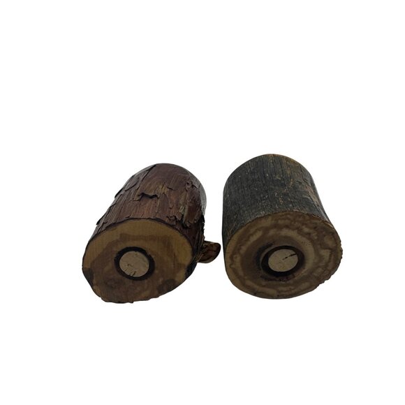 Rustic Yosemite National Park Wooden Log Salt & Pepper Shakers Set - Picture 5 of 5